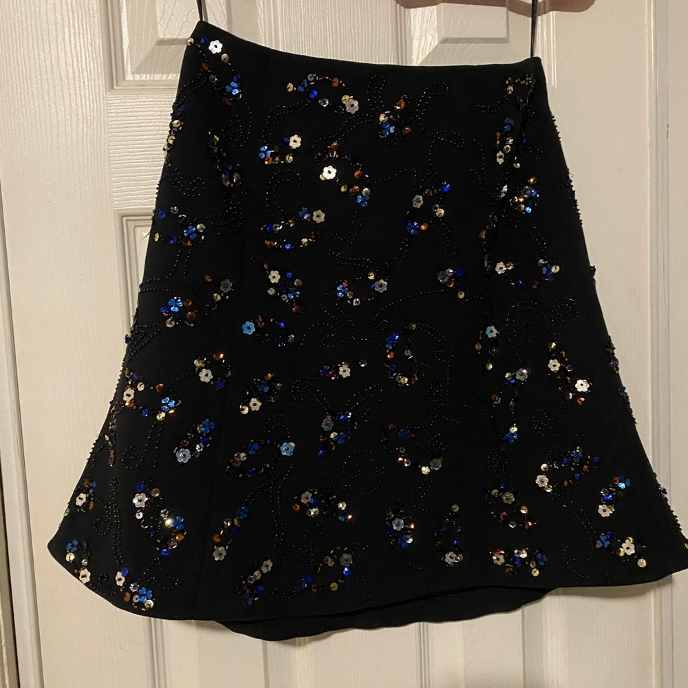 Black rhinestone skirt